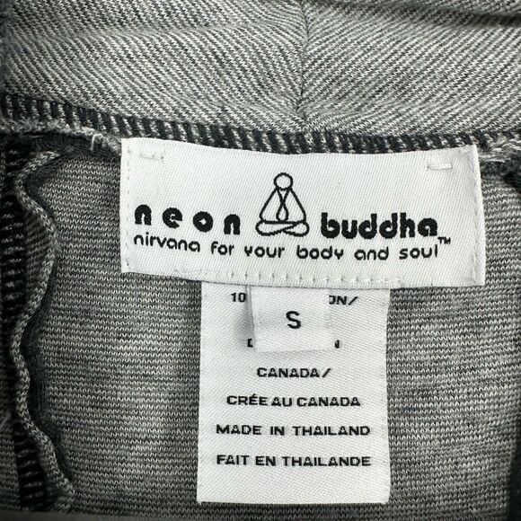 Neon Buddha Womens Long Sleeve Draped Cardigan Size S Cotton Grey Lagenlook Arts - Picture 2 of 12